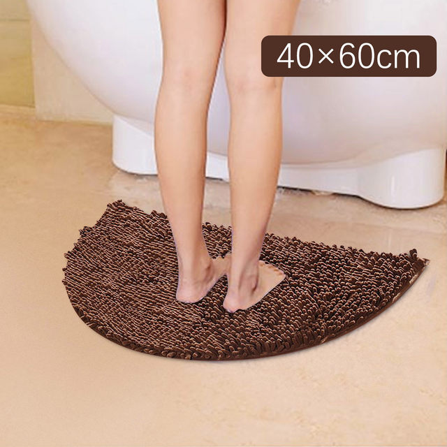 Half Round Bathroom Rug Doormats Non-Slip Bathroom Floor Mat Soft Furry  Thickened Carpet Washable Bedroom Rugs Door Mats - AliExpress