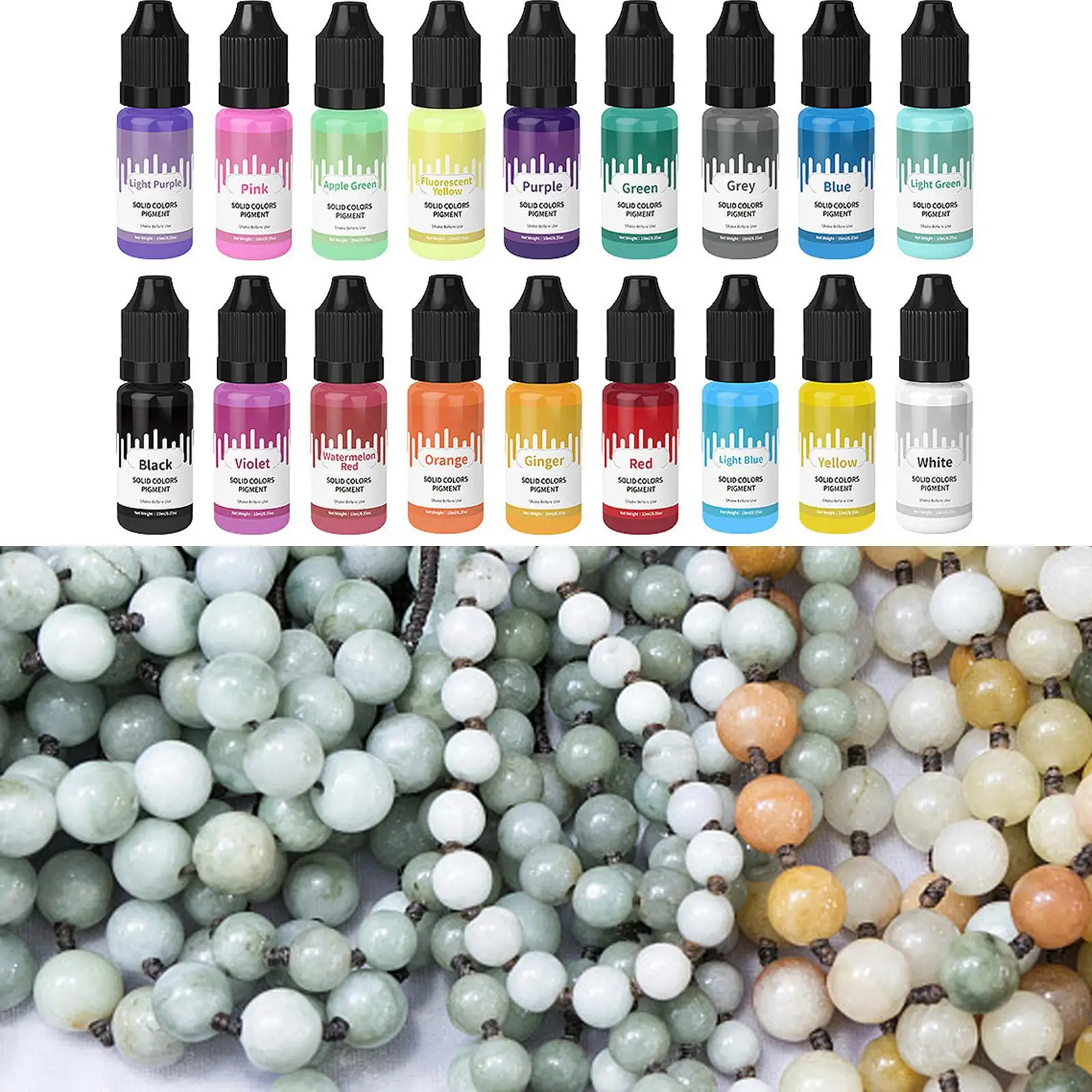 18Pcs 18 Color Epoxy Resin Pigment Dye High Concentrated 10ml Liquid Dye Art for