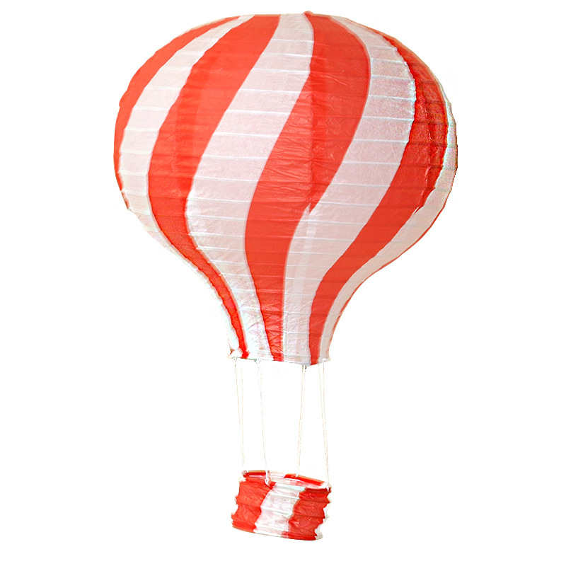 Description Picture 6 of item30cm Hot Air Balloon Park Amusement Park Shopping Mall Kindergarten Decoration Paper Lanterns Wedding Outdoor Folding Decoration