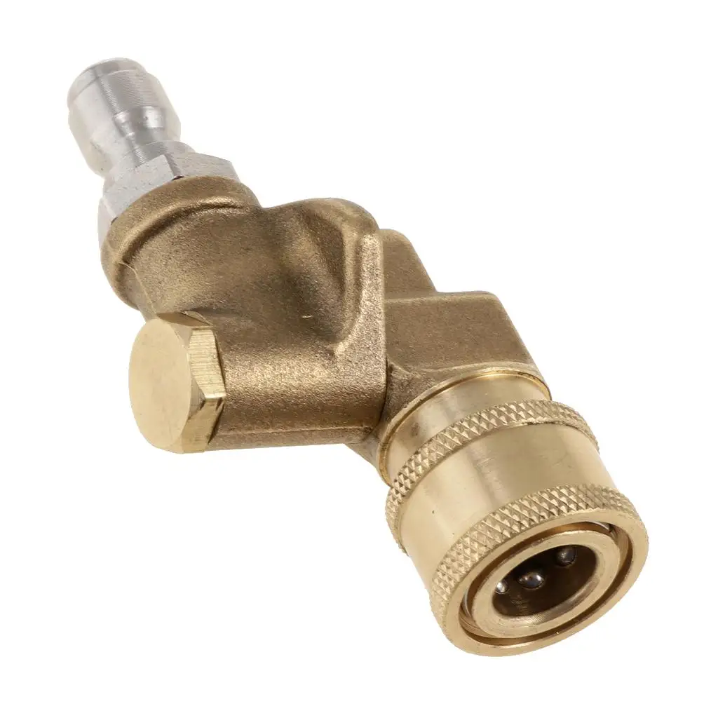 Quick Connecting Pivoting Coupler Adapter for Pressure Washer Nozzles Cleaning