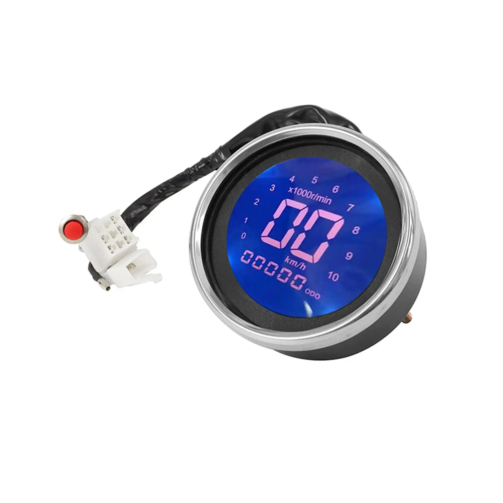 Digital Gauge Universal Motorcycle Speedometer Waterproof Shell Modification Accessory Fashion Appearance Easily Install Sturdy