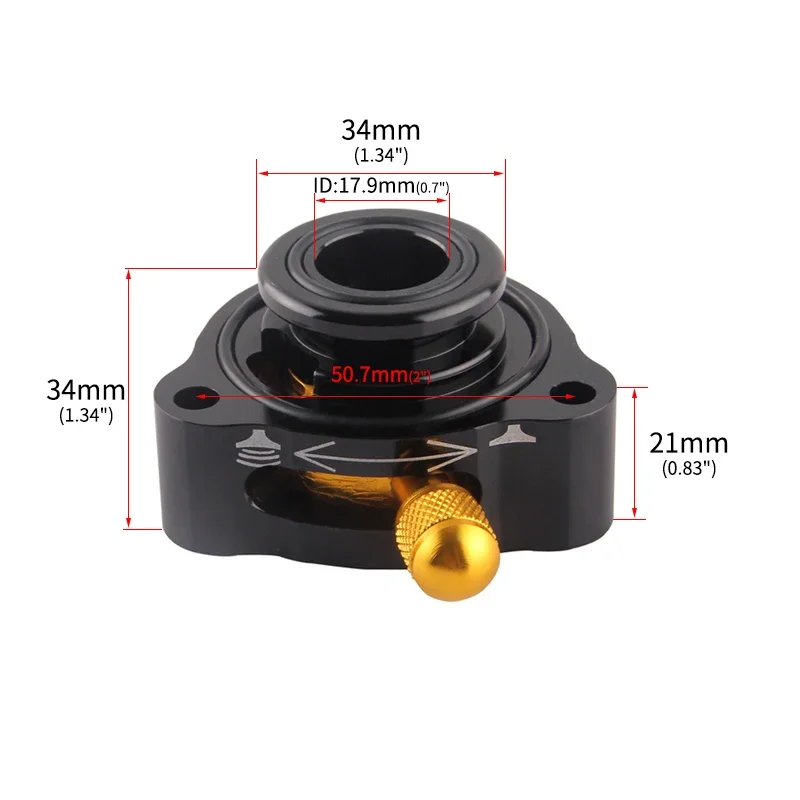 Adaptador de válvula de soplado ajustable para turbo