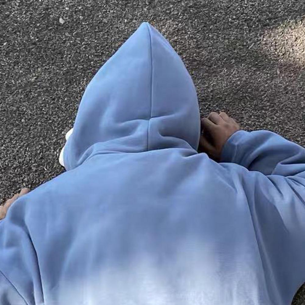 Description Picture 5 of itemMen Hoodie Relaxed Fit Sweatshirt Cozy Stylish Fun Patch Hooded Sweater Trendy Autumn Pullover for Couples Men Women