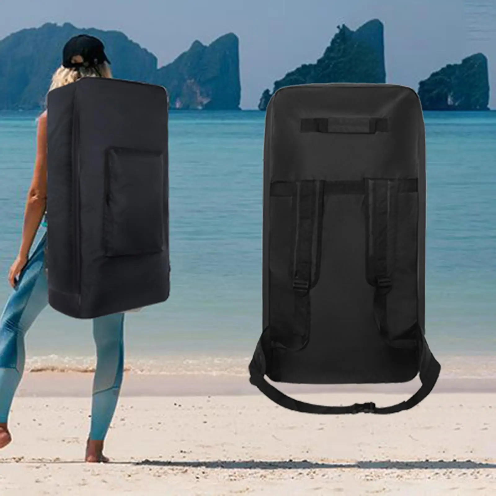 Lightweight Surfboard Bag Large Capacity Organizer Paddleboard Backpack Rucksack Storage for Standing Board Boating Outdoor