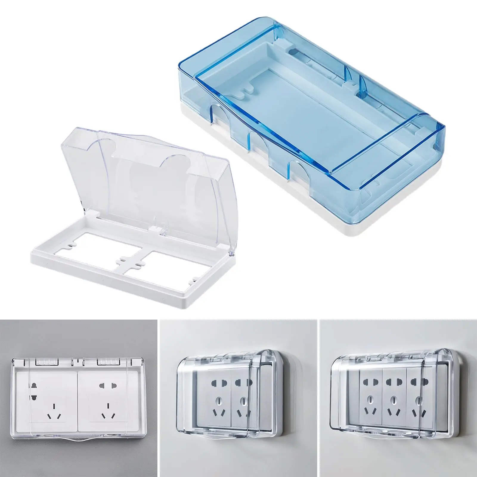 Waterproof Outlet Cover Wall Socket Faceplate Box Accessories Switch Protection for Office Outdoor Bathroom Kitchen