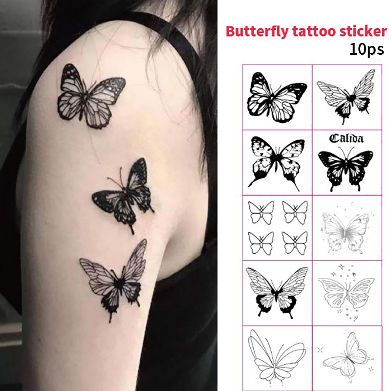 Best of 10PCS Waterproof Temporary Tattoo Sticker Small Butterfly Body Art Fake Tattoo Flash Tattoo Clavicle For Men Women Kids Reviews & Tips