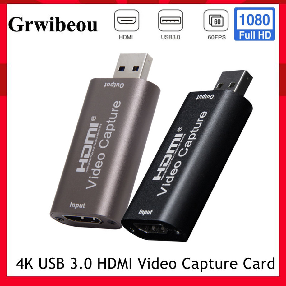 Карта видеозахвата HD 4K, USB 3,0 2,0, HDMI, записывающее устройство,  записывающая коробка для PS4, игр, DVD, видеокамер, записывающих прямую  трансляцию | AliExpress