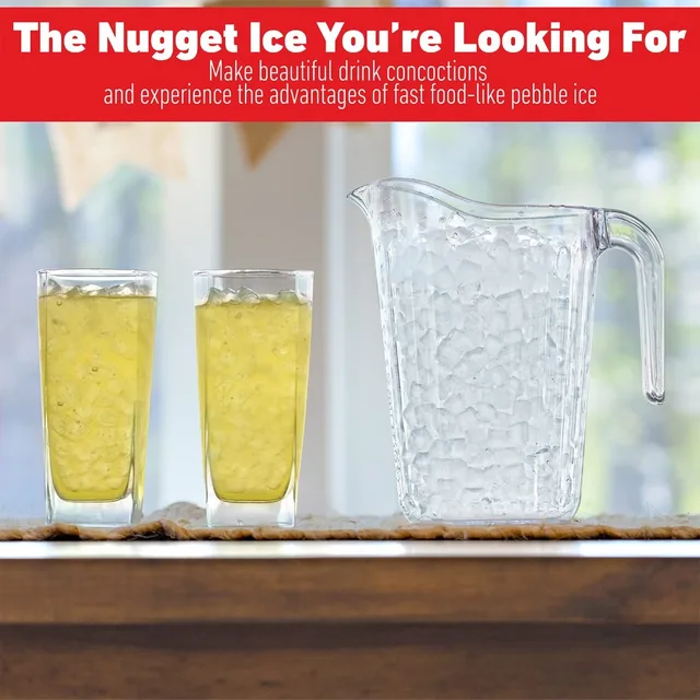 Deco Chef Self-Dispensing Nugget Ice Maker Countertop, 46LB per day  Automatic