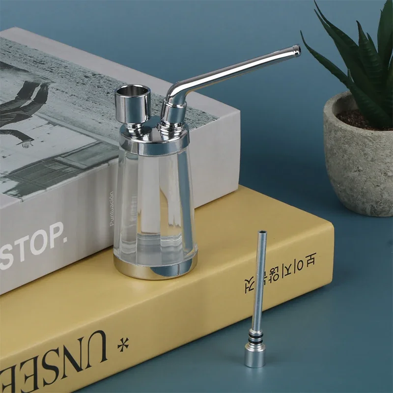 Mini Portable Bottle Water Pipe Metal Filter Hookah New Popular Bottle Water Pipe Portable Mini Hookah Shisha Tobacco Smoking Pipes Gift of Health Metal Tube Filter