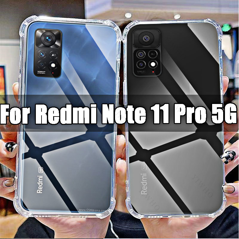 حافظة لهاتف شاومي ريدمي نوت 11 برو ، 5G ، HD شفاف ، 6.67 بوصة ، 21091116I