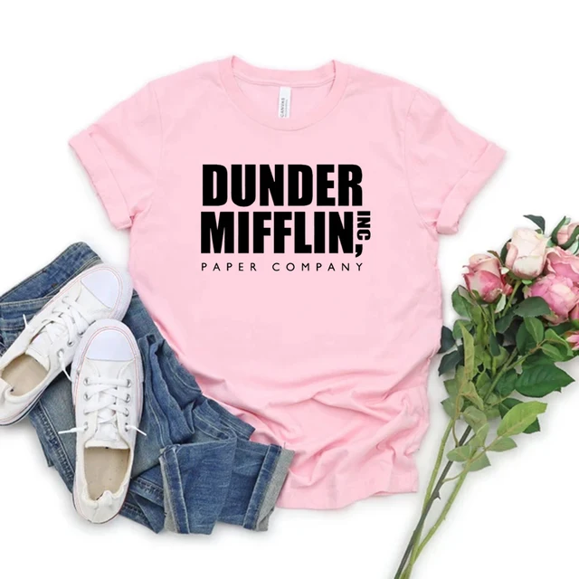  Geeboomee The Office TV Dunder Mifflin Paper Company - Camiseta  de manga corta para mujer, cuello redondo, talla grande, XL : Ropa, Zapatos  y Joyería