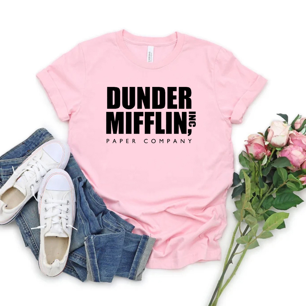 de papel unissex camisetas topos dunder mifflin