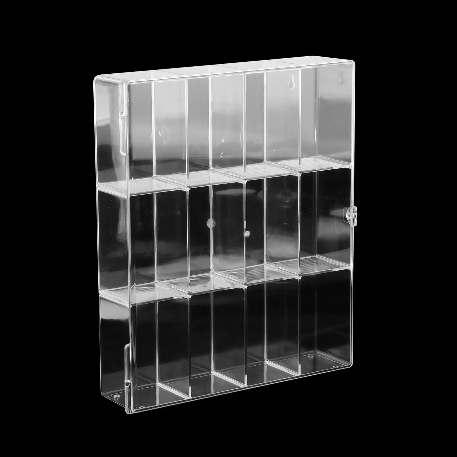 Acrylic Display Case, Display Cabinet for , Dust-Proof  Mounted or Desktop 3 Layer Storage /, 12 Compartments