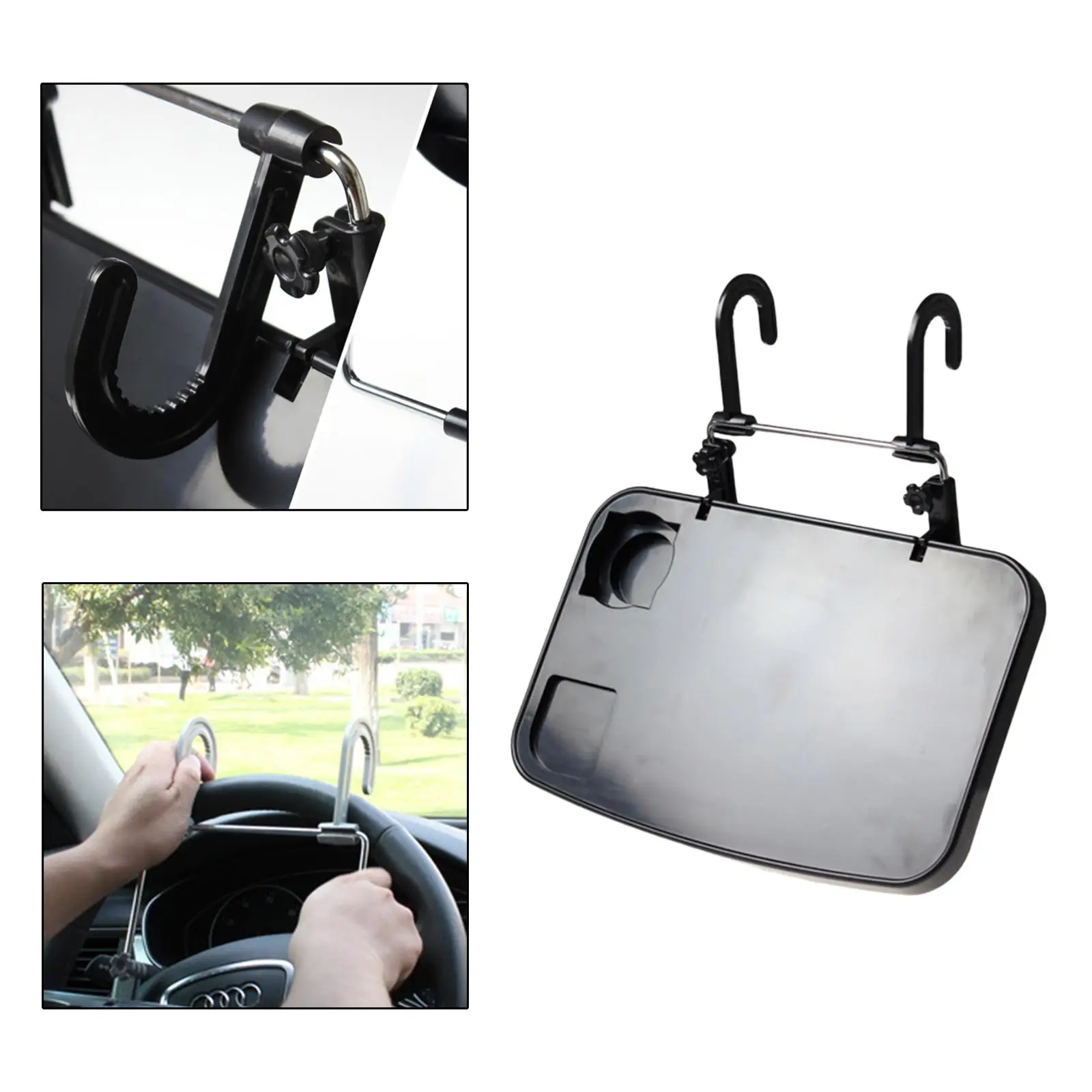 Car Computer Rack Foldable Food Drink Hanging Car Steering Laptop for Kids Travel