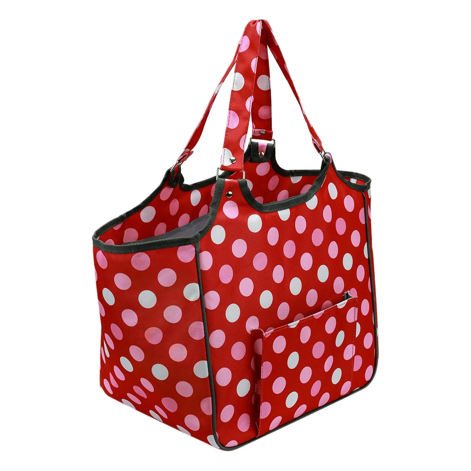 Knitting Bag Red Polka dots print Storage Organizer for Knitting Supplies