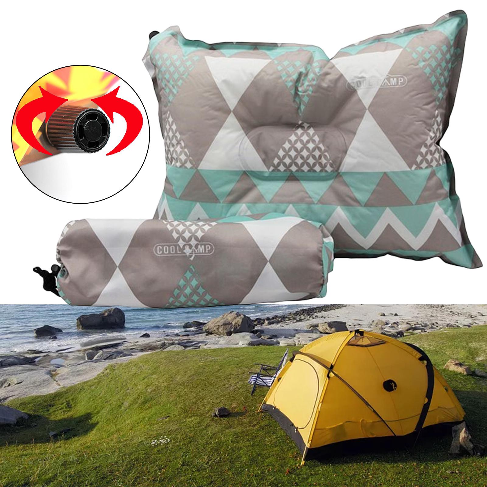 Colorful Inflating Travel Camping Pillow with Storage Bag Non Slip Stylish ,Easy to Inflate and Deflate