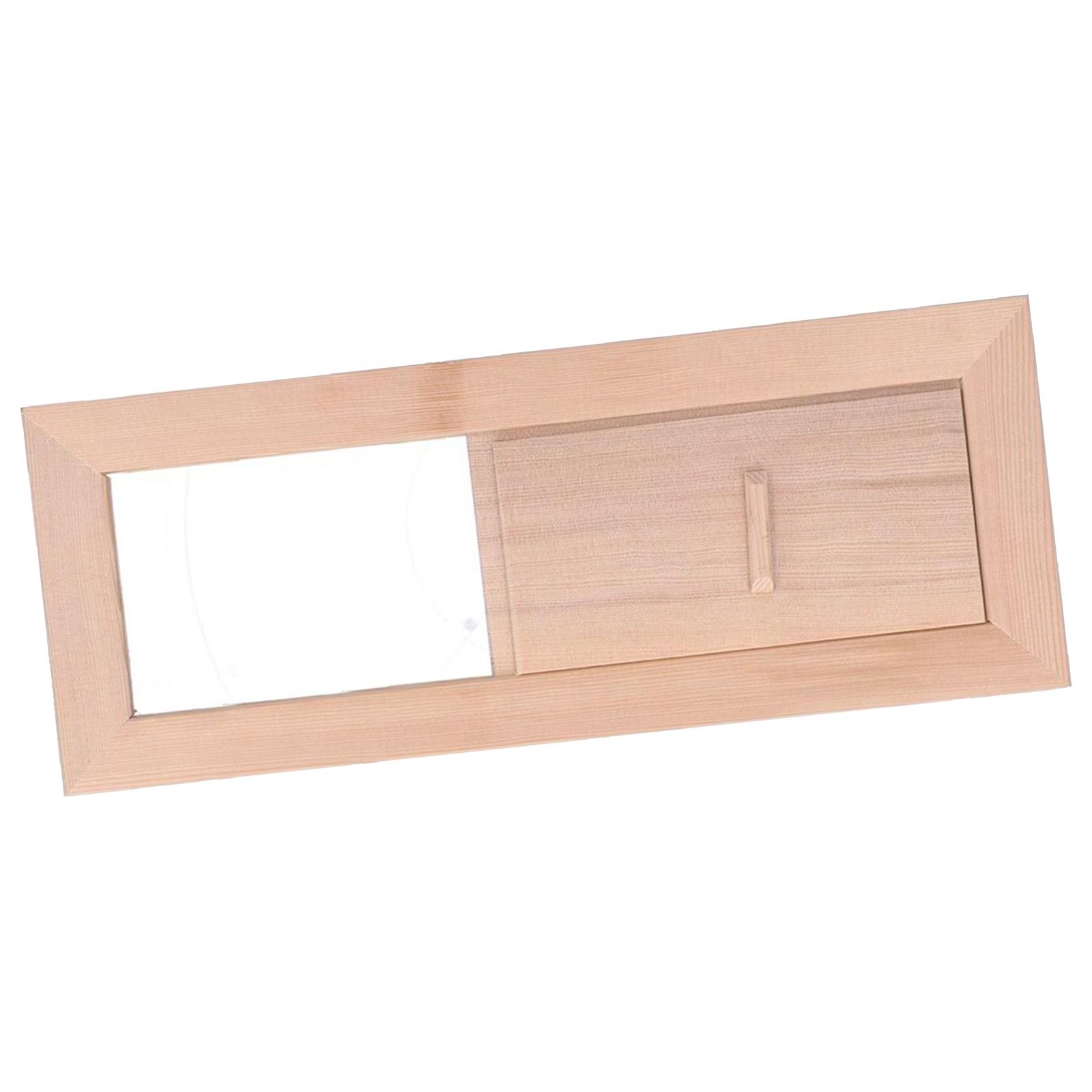 Sauna Air Vent Grille Wooden Rectangle Air Vent Adjustable Sauna Air Vent Ventilation Panel for Sauna Room Steam Room Accs