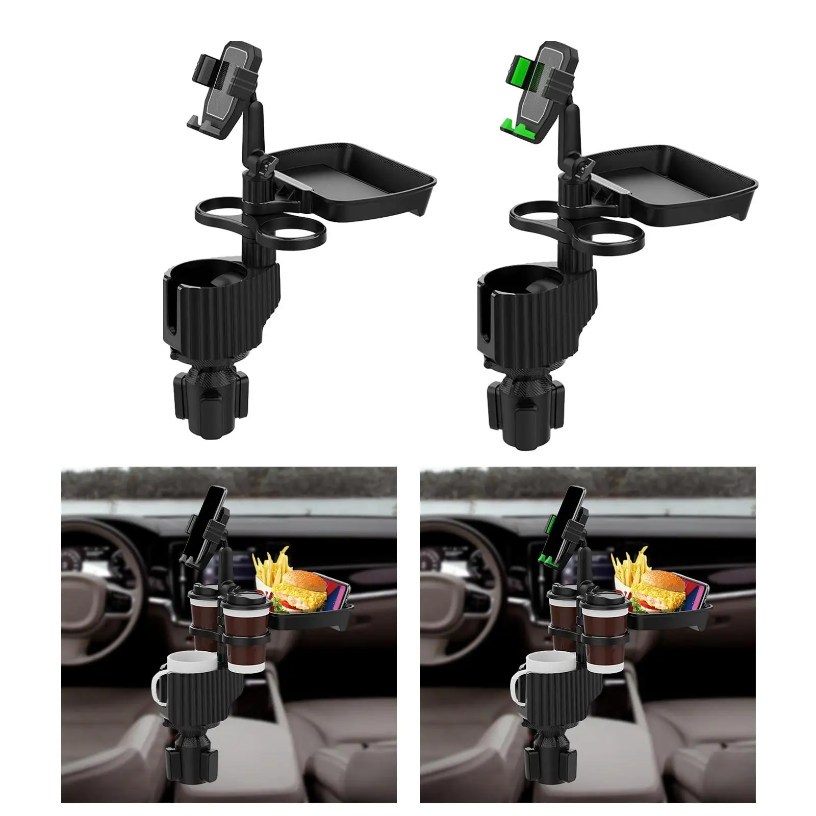 Cup Holder Expander for Car with Double Cup Holder Cup Holder Tray for Car