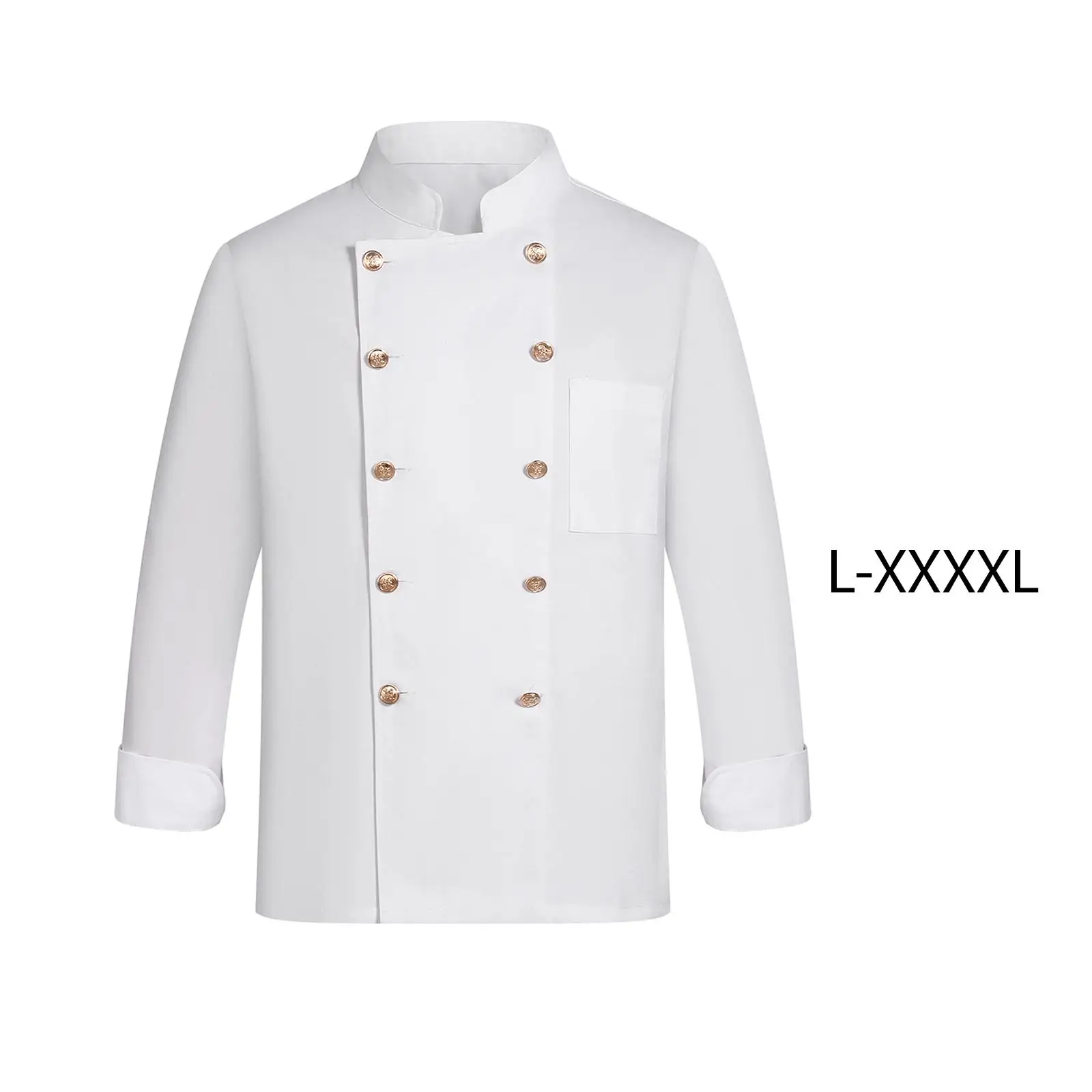Universal Chef Clothes Workwear Jacket Breathable Sweat Absorption Abrasion Resistant Industry Restaurant Kitchen Waiter Hotel
