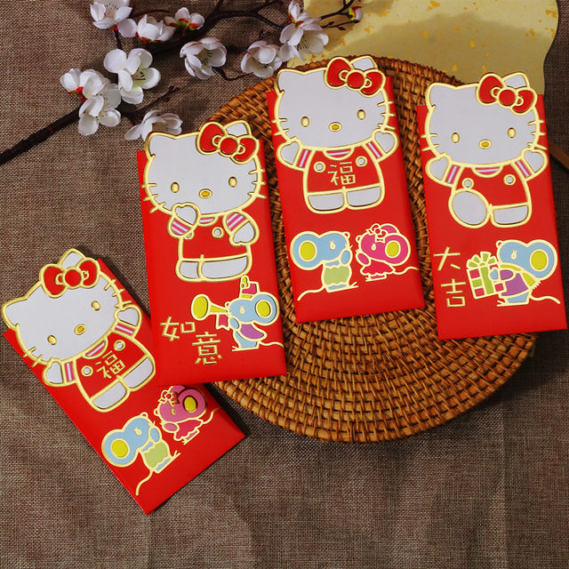 Hello Kitty Happy New Year Money Envelope Cheongsam Dress