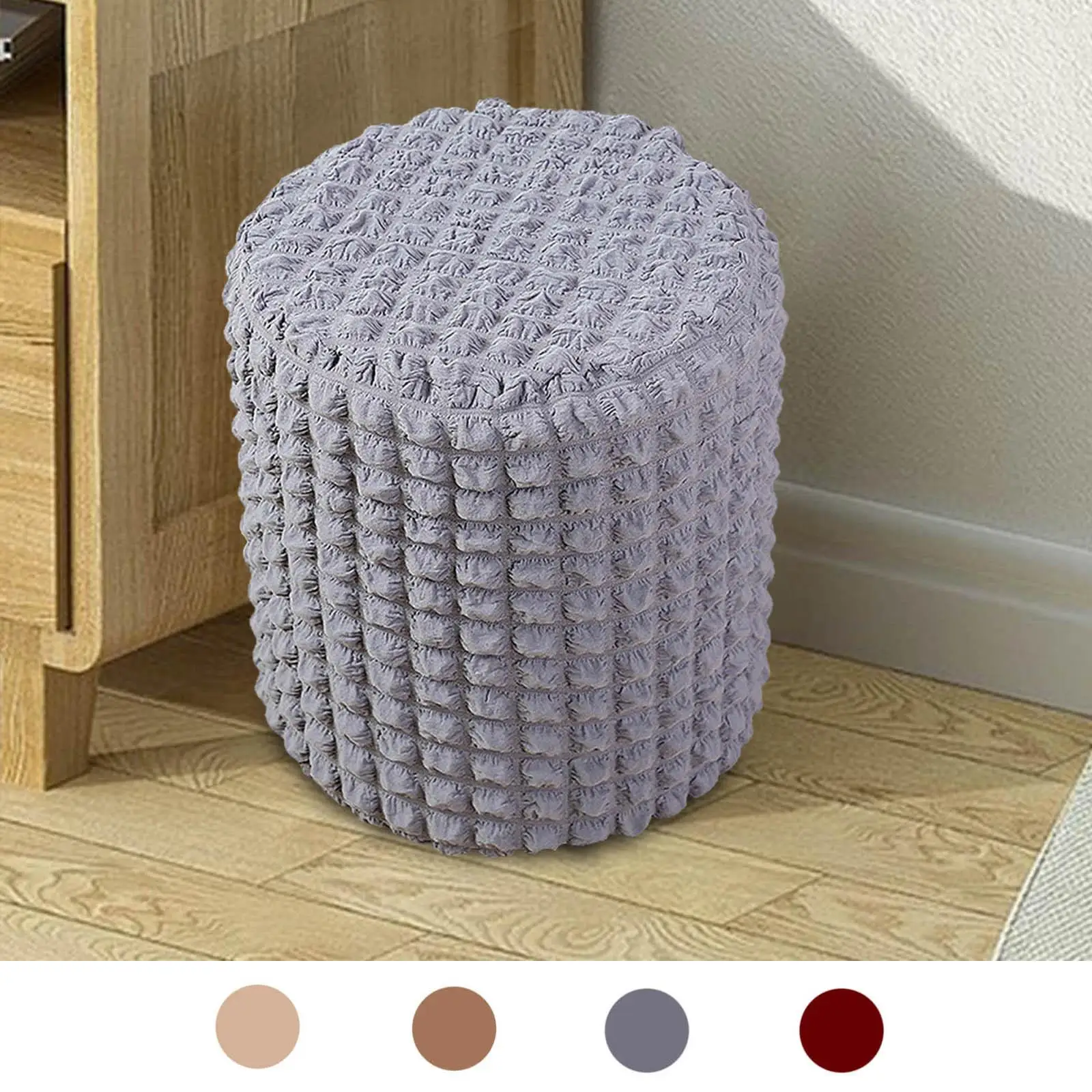 Elastic Ottoman Cover, Ottoman Protector Living Room Furniture Cover Foot Rest