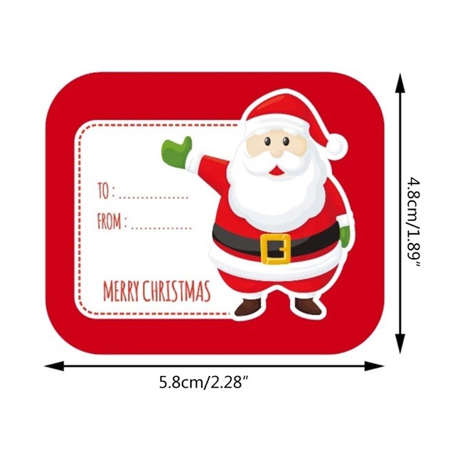 Large Santa Christmas Tag Template