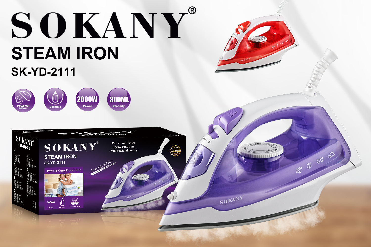 Title 7, SOKANY 2111 household electric iron multi-funct...