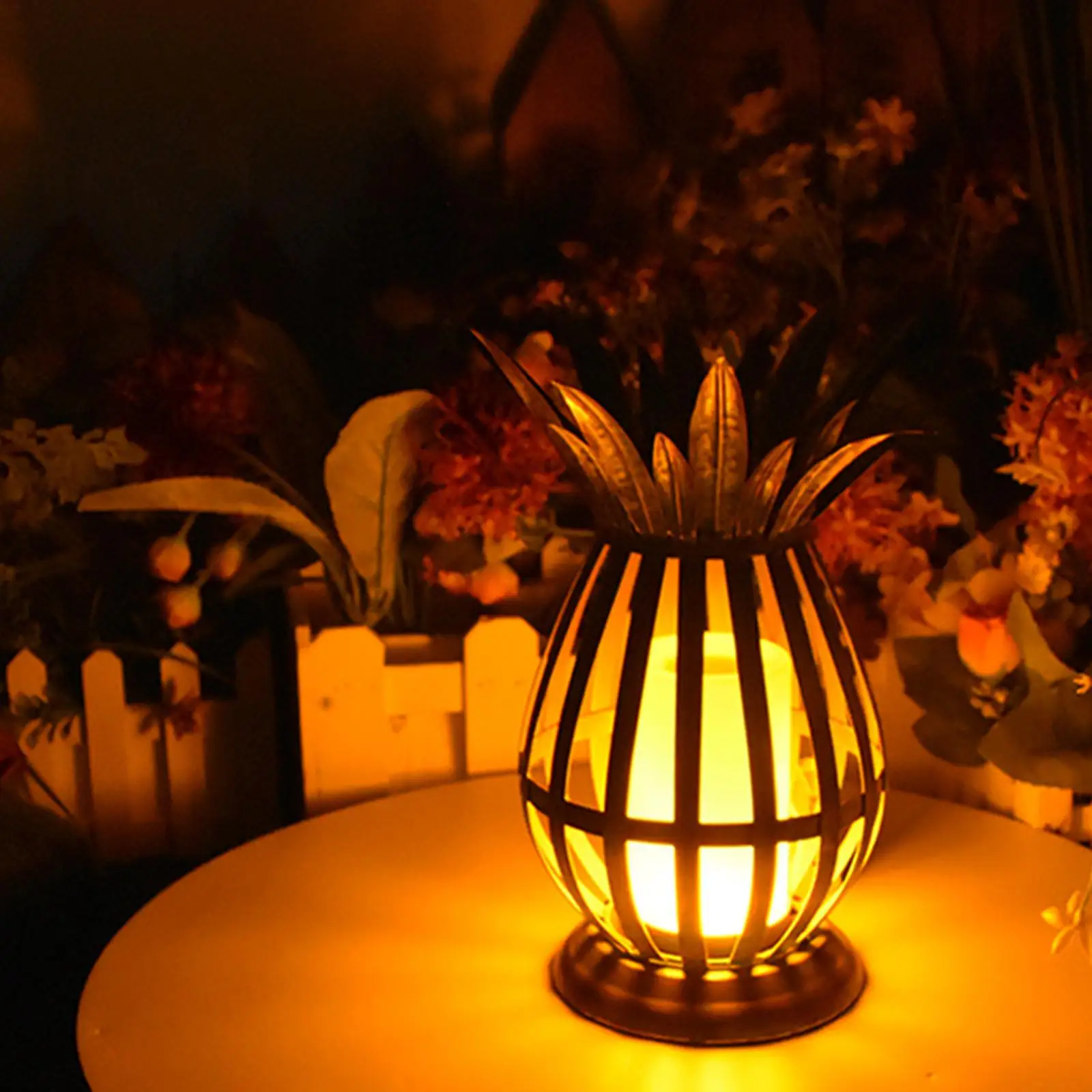 Solar Pineapple Flame Lamp Lamp Spotlights LED Flame Lawn Lamp for Outside Christmas