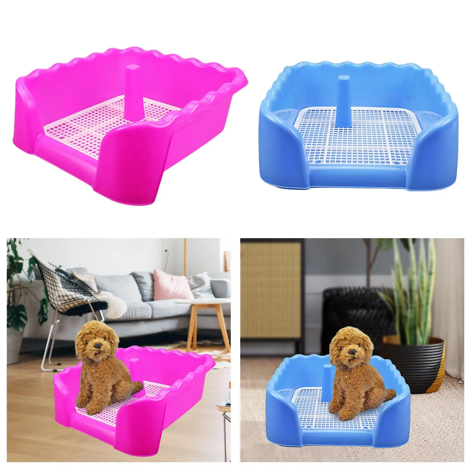 Pet Dog Toilet Puppy Potty Tray Pet Pee Toilet Cleaning Tool for Medium Dogs