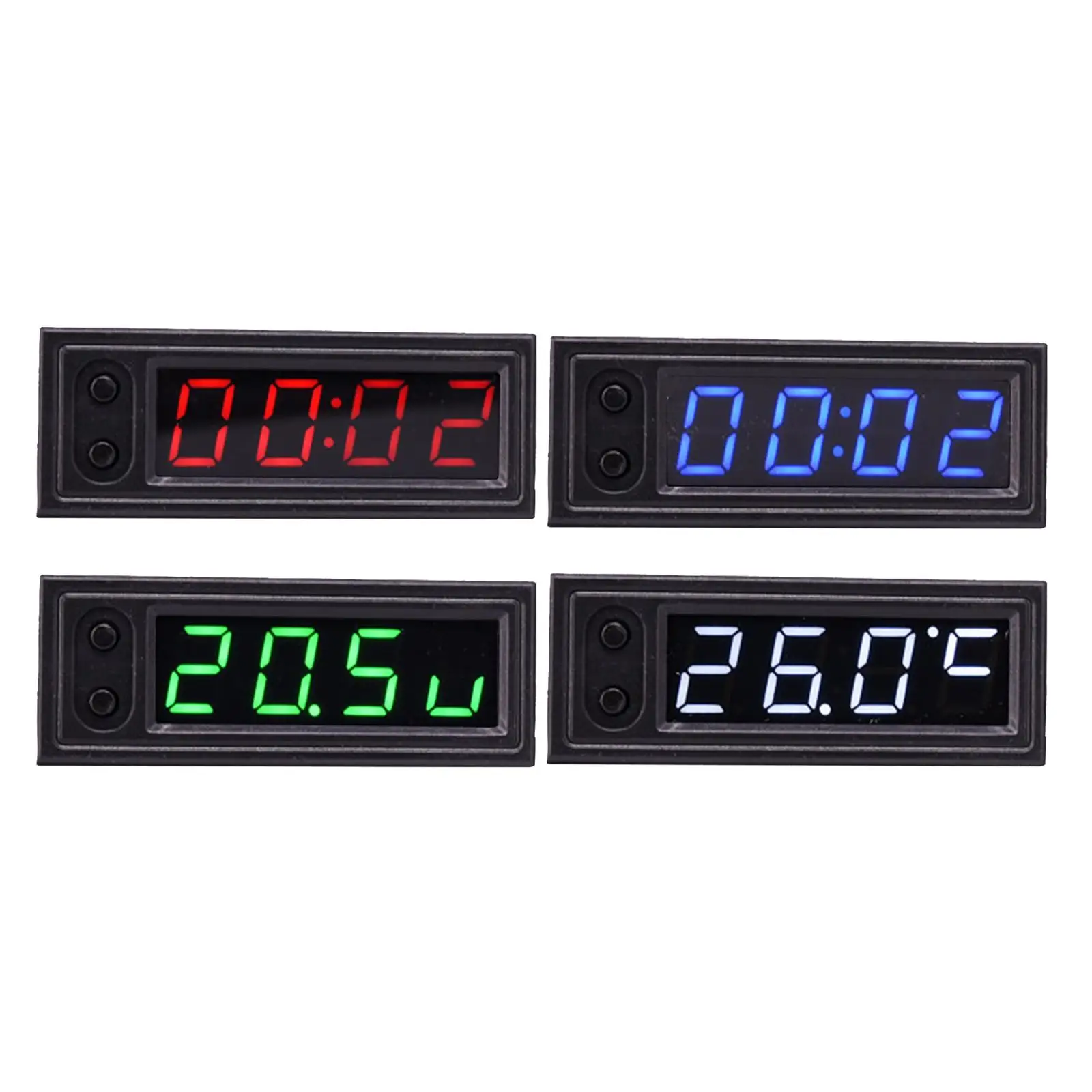 Car Clock Voltmeter Thermometer Durable Professional Easy to Install