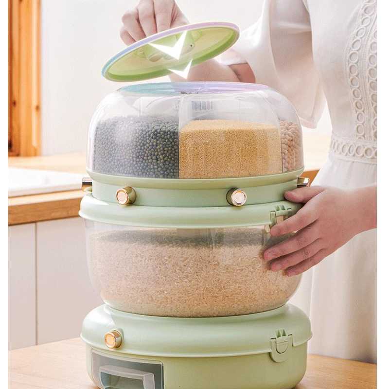 Cornflakes Dispenser Rotating Rice Bucket Insect Proof Moisture Proof Storage Divided Container Household Kitchen Grain Dispenser 21 Cornflakes Dispenser Rotating Rice Bucket Insect Proof Moisture Proof Storage Divided Container Household Kitchen Grain Dispenser