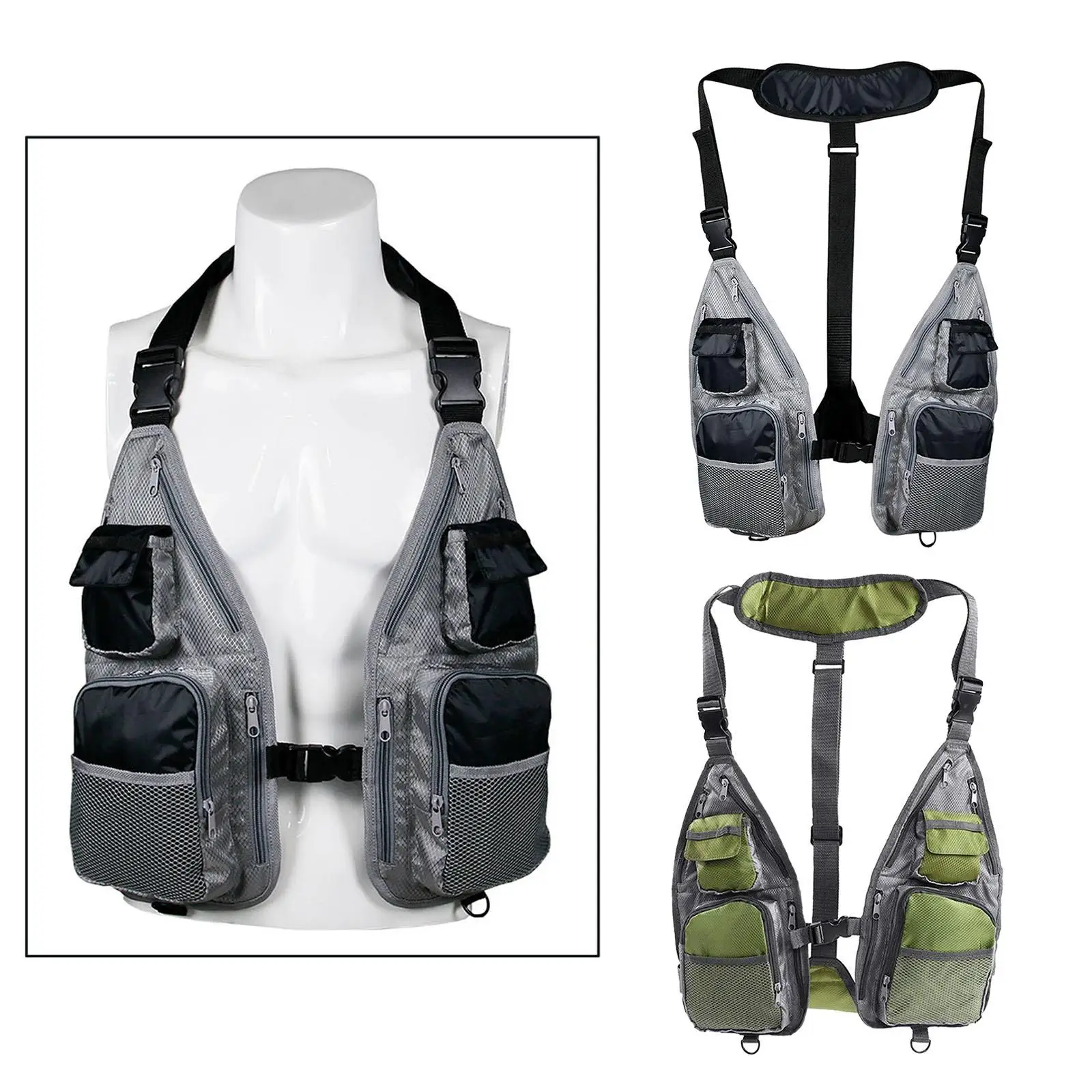 Simple Mesh Fishing Vest Fishing Equipment Lightweight for Hiking Men Kids