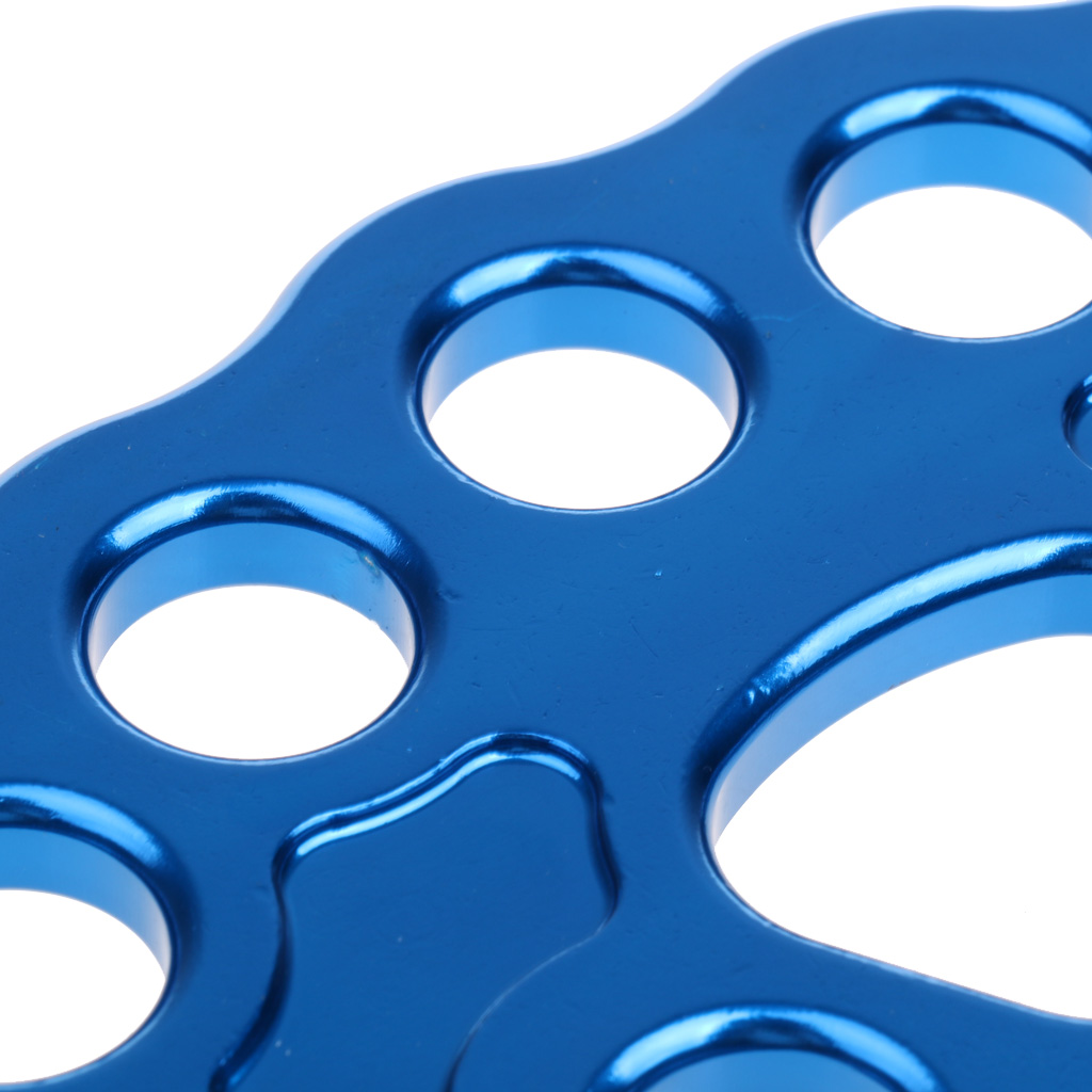 45KN 8-hole Paw Rigging Plate for Aerial Dance & Rock Climbing Arborist Blue