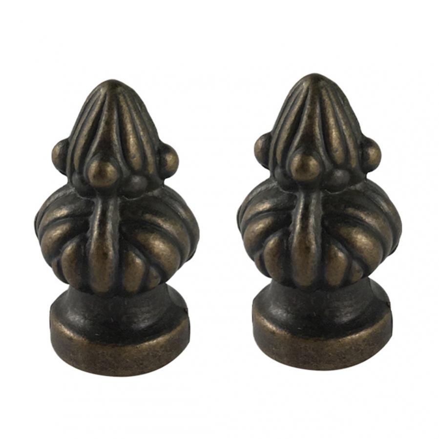 Knob, Cortina Rod, Screw Cap, Acessórios de Decoração, 2Pcs