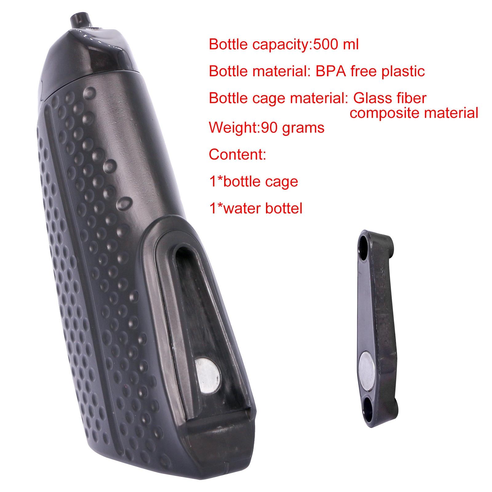 Bike Water Bottle & Cages Magnetic Holder Portable Cup Holder with 550ml Bottle for Bicycle Mountain Bike