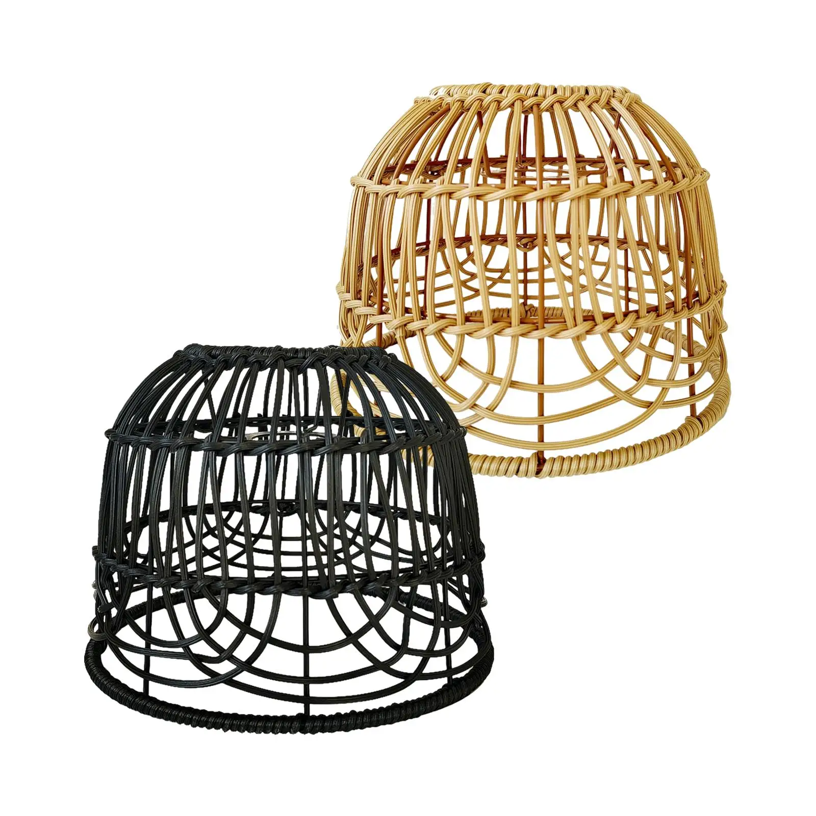 Rattan Lampshade Natural Accessories Weaved Woven Lampshade Modern Wicker