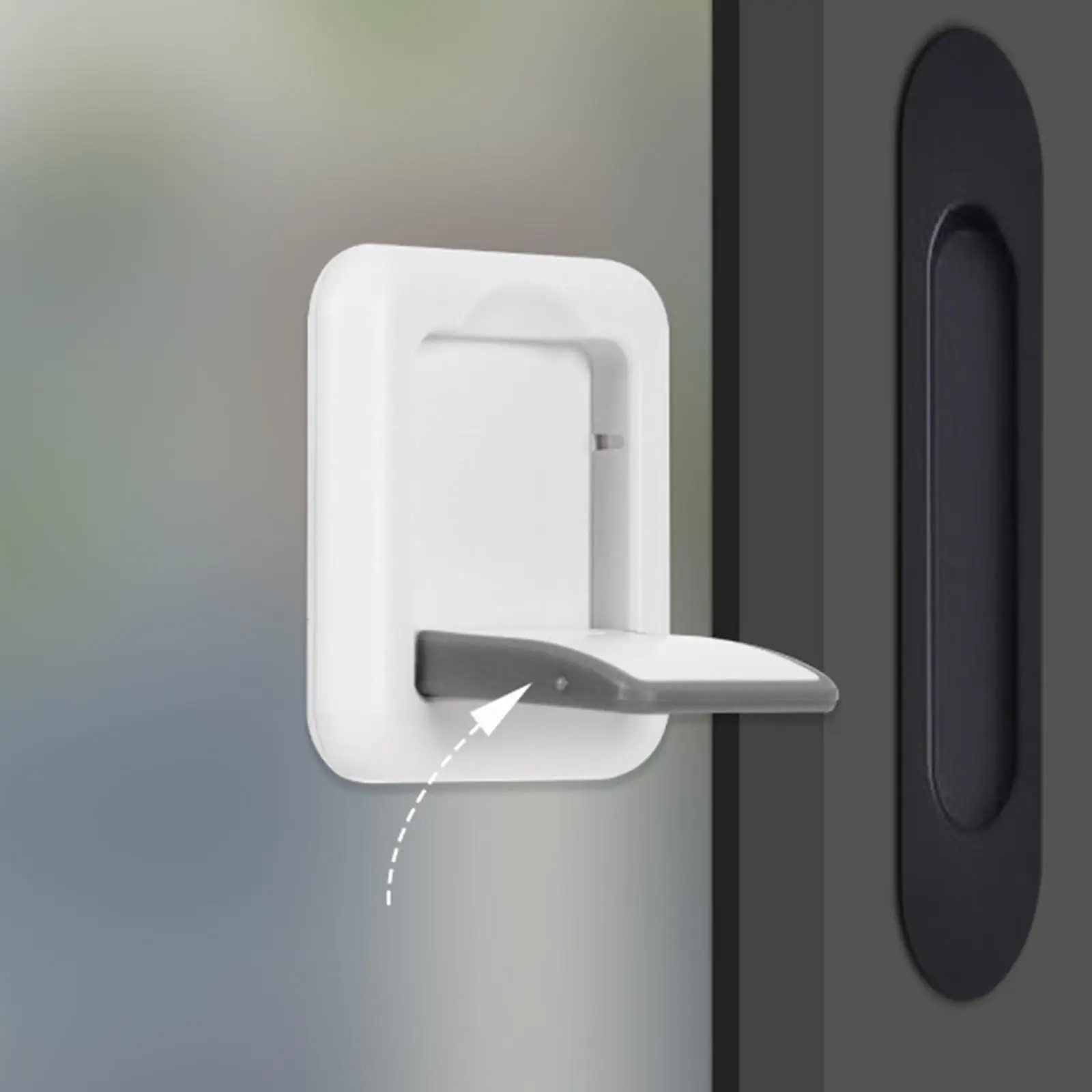 2Pcs Sliding Door Window Locks Sliding Basement Window Lock Adhesive Handle