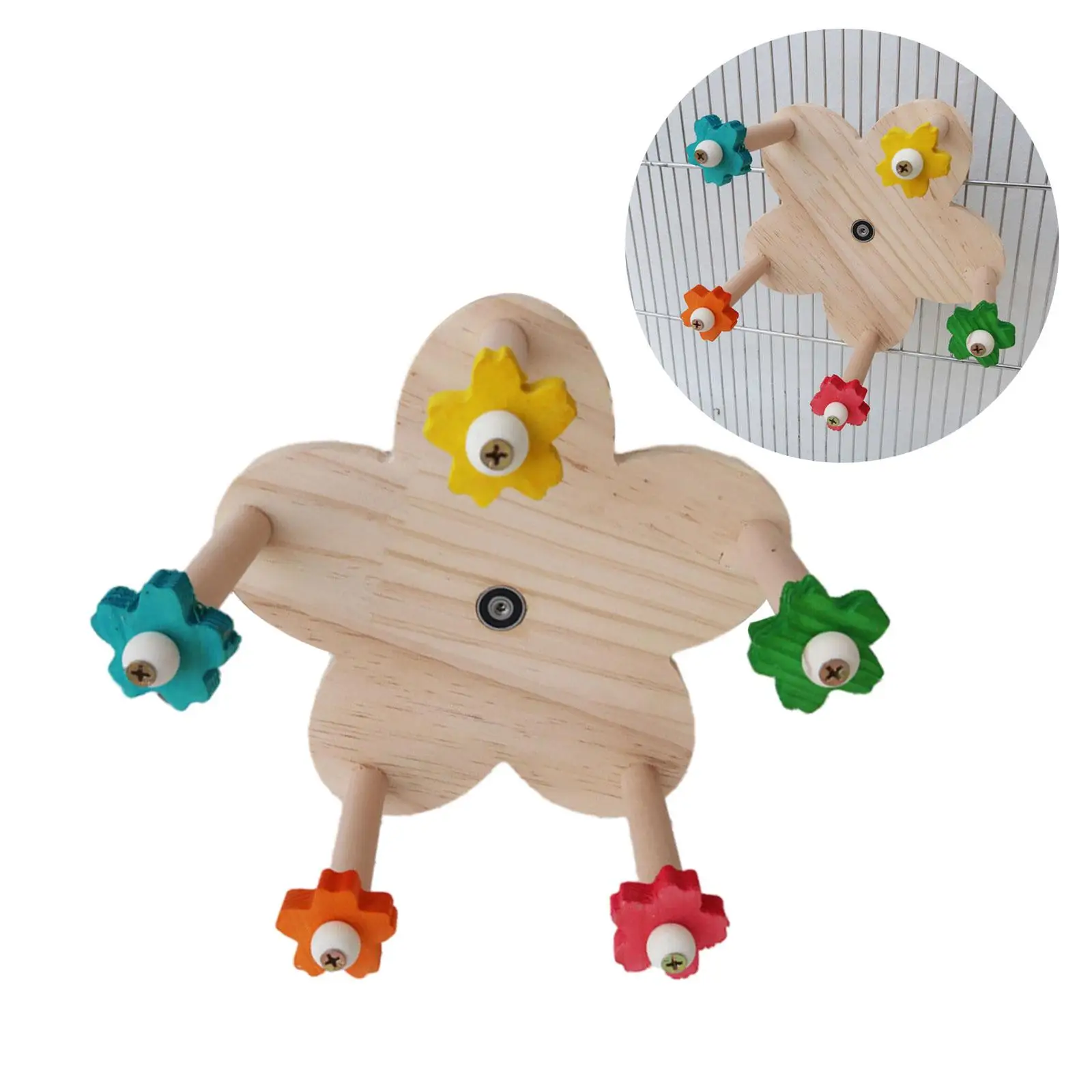 Parrot Perch Wheel Toy Unique Bird Perch Stand for Macaws Lovebirds Budgies