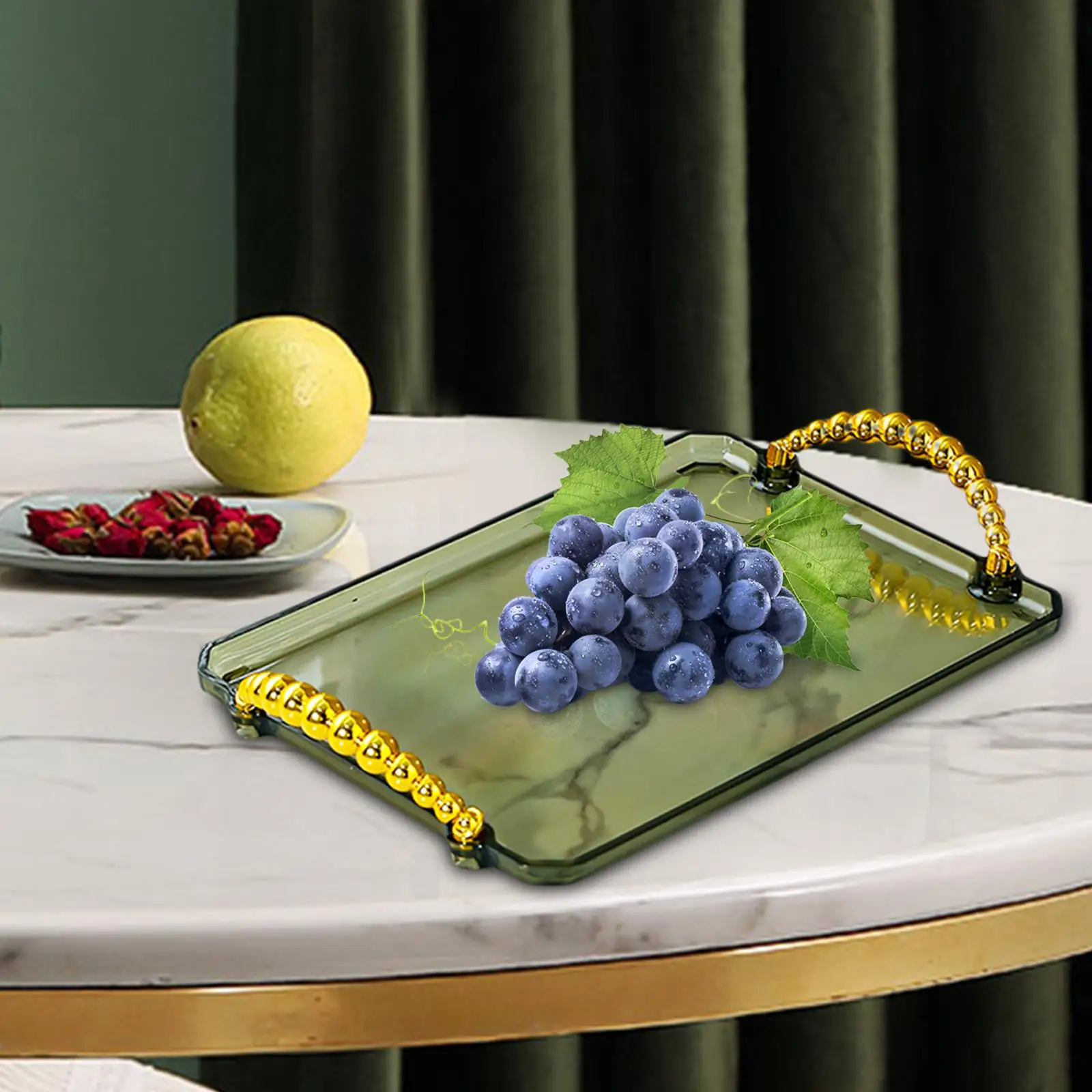 Rectangular Serving Platters Food Snack Tray for Dresser Living Room Bedroom