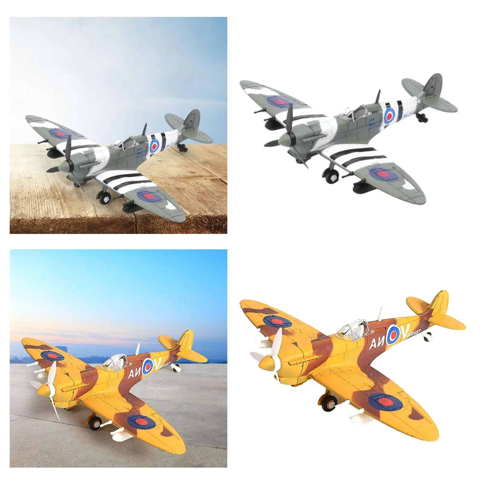 1/48 Airplane Model Airplane Desktop Decor Assembly Assemble Toy Creative 3D Puzzles Fighter Building Blocks Set Airplane Puzzle