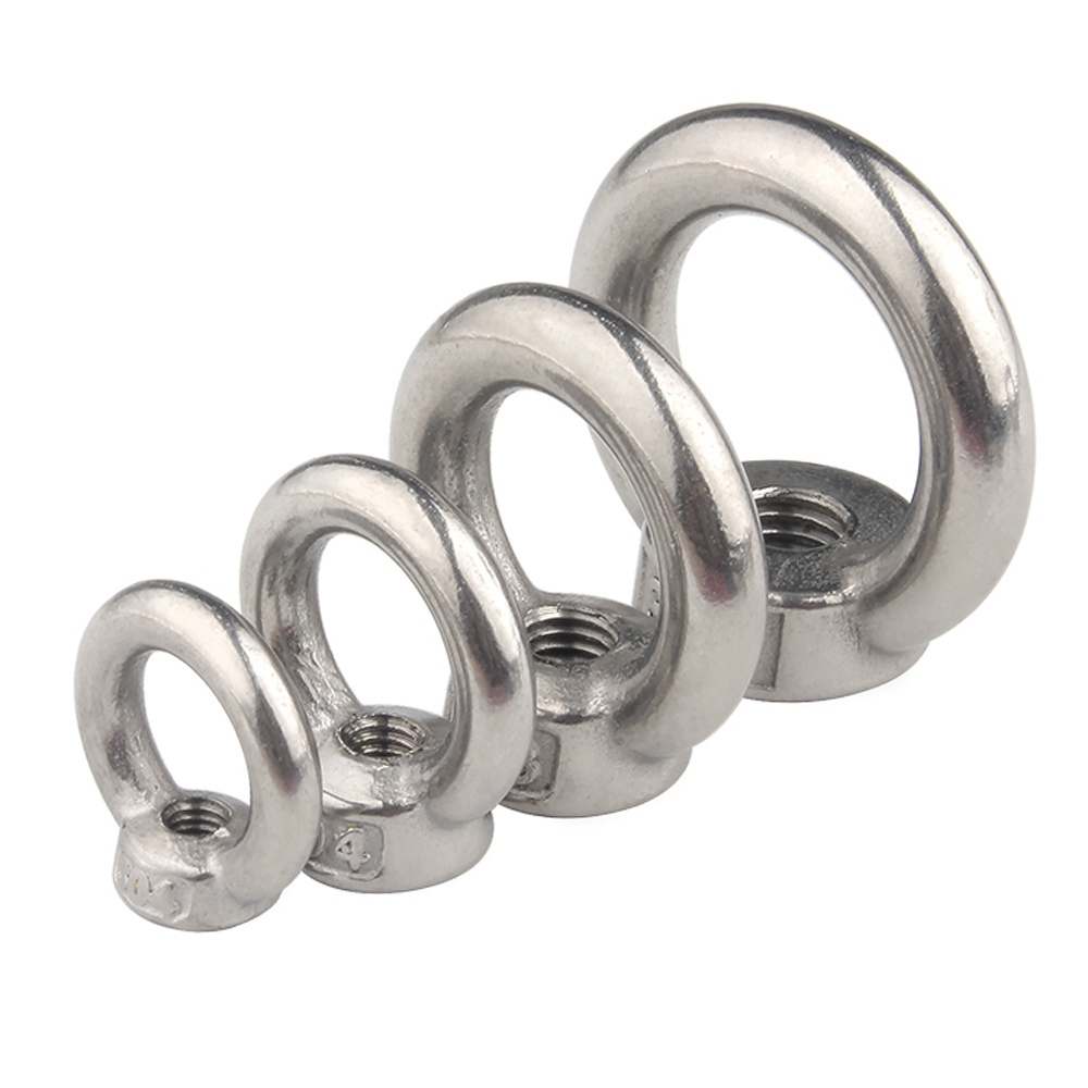 1-2 Stück M3 M4 M5 M6 M8 M10 M12 304 Edelstahl Hebeösenmuttern/Schraubringe, Ösenbolzen, Ringhakenmuttern, Schrauben – Anpassung möglich – Detail 3