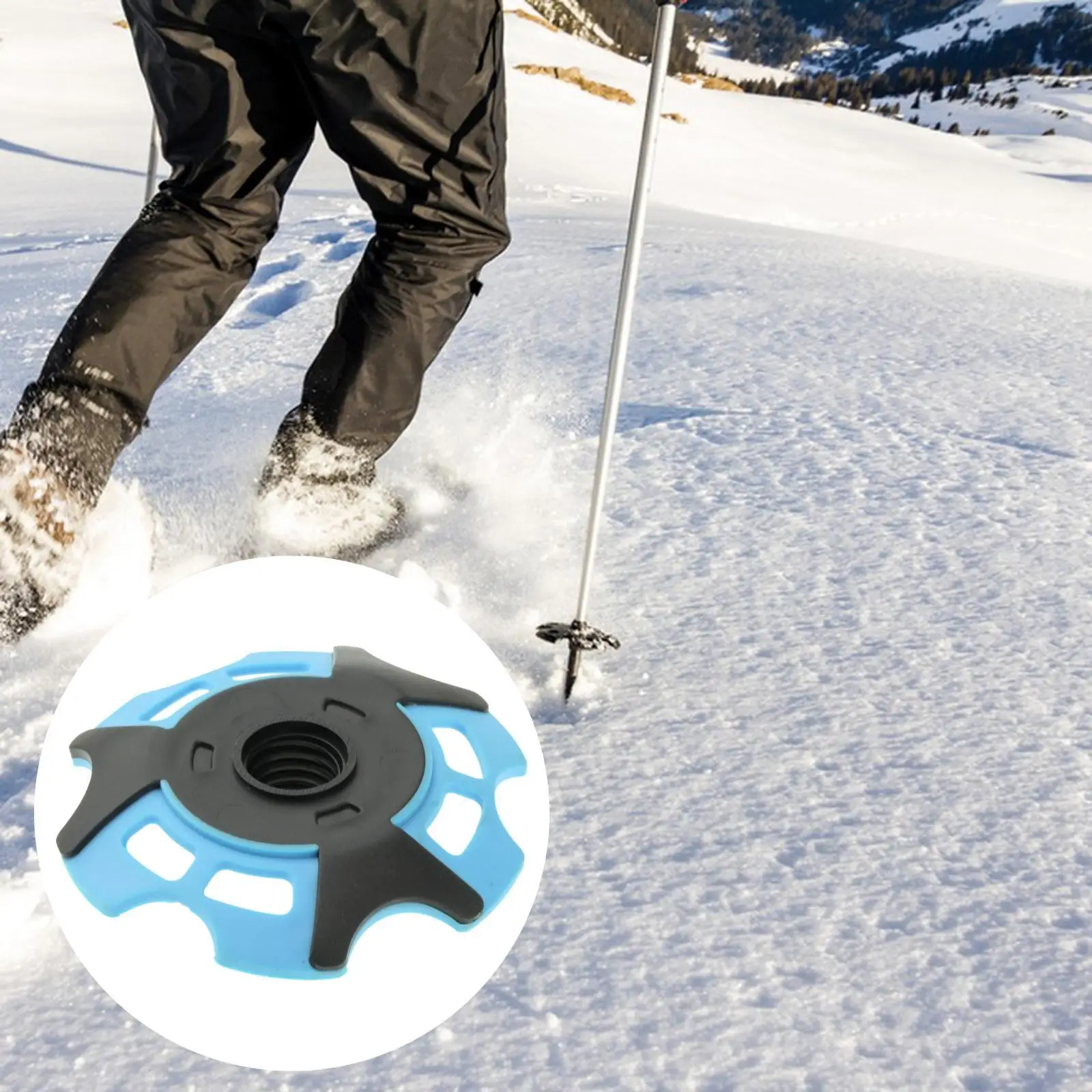 Trekking Pole Snowflake Basket Outer Diameter 7.7cm Portable Snow Ski Basket for Camping Climbing Trekking Backpacking Outdoor 