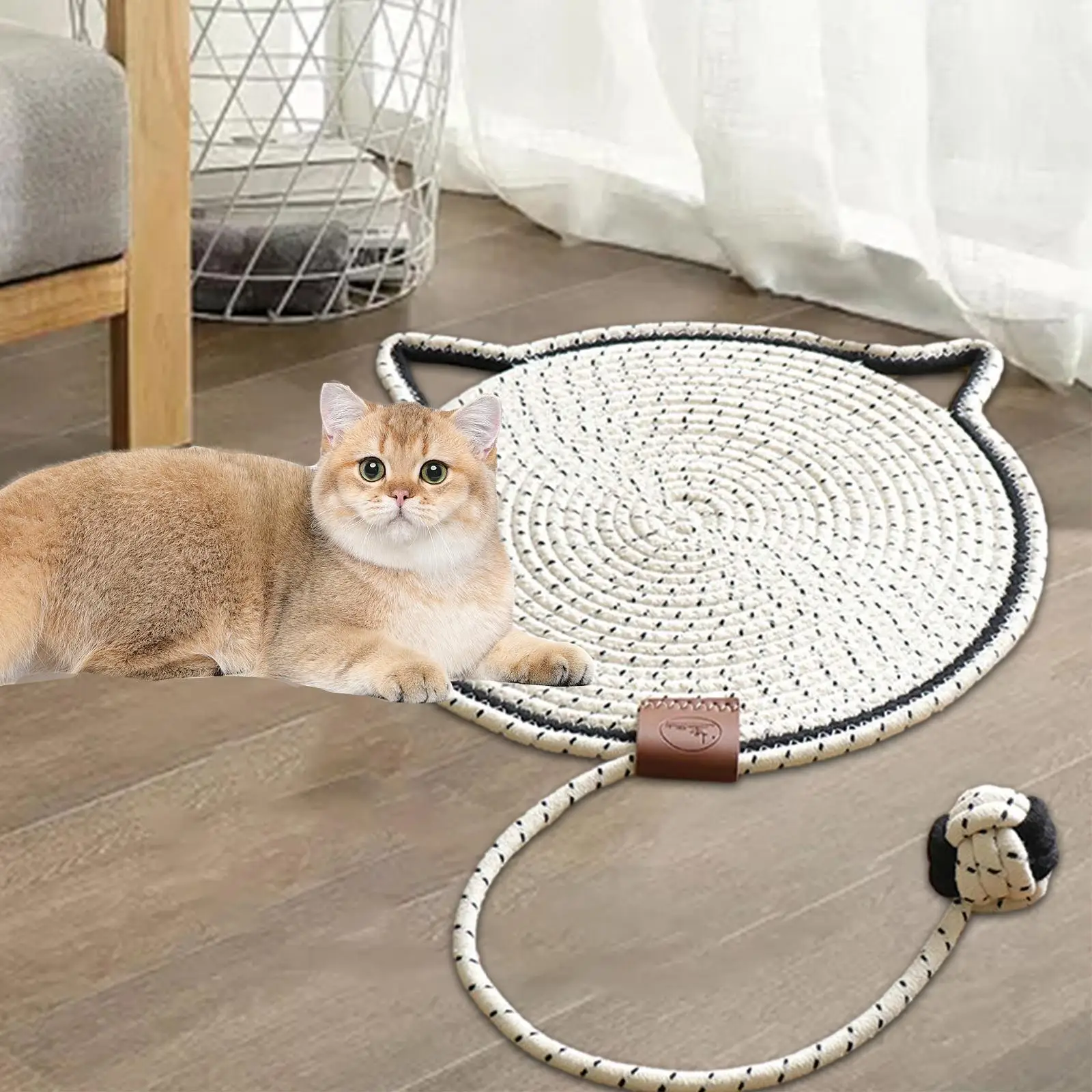 Cat Scratch Mat Sleeping Bed Kitten Scratching Board Cat Scratching Pad Horizontal for Bed Floor Carpet Rug Pet Supplies 