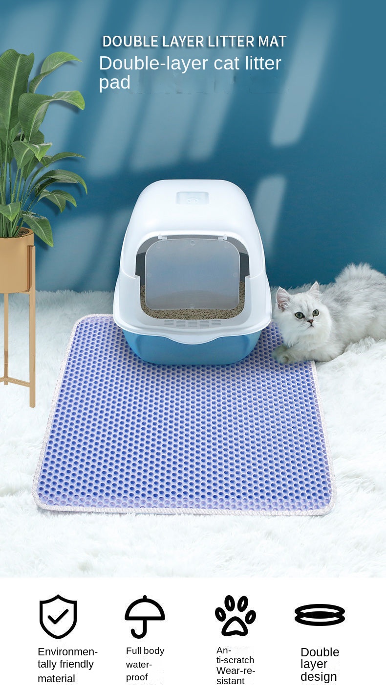 Title 1, Tapis de litière respirant pour chat, Double pa...