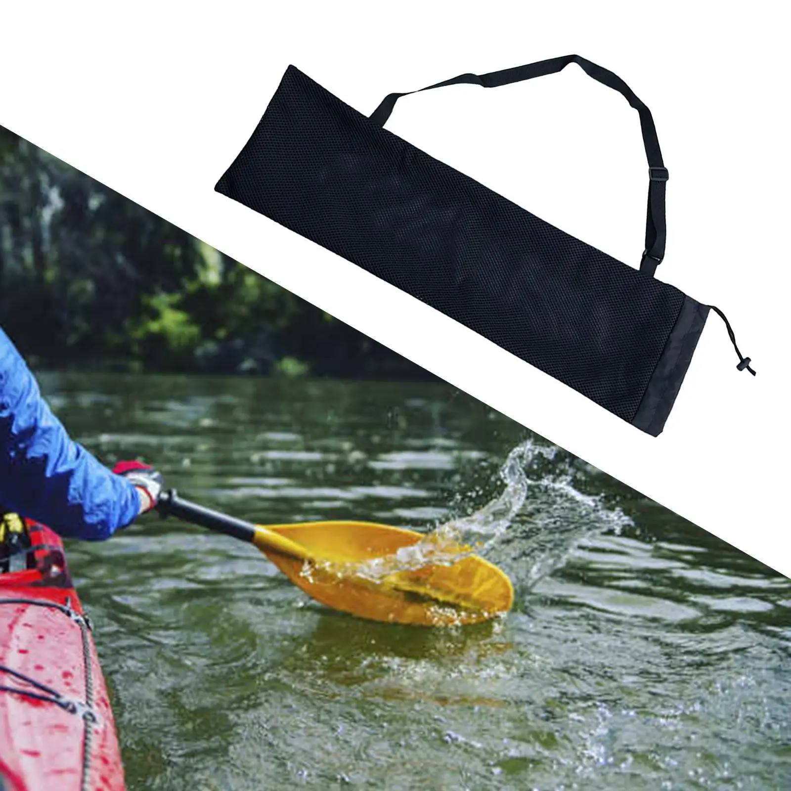 Oxford Cloth Kayak Paddle Bag with Shoulder Strap Storage Pouch for Raft Paddleboard Surfing Board Dinghy Pump Oar