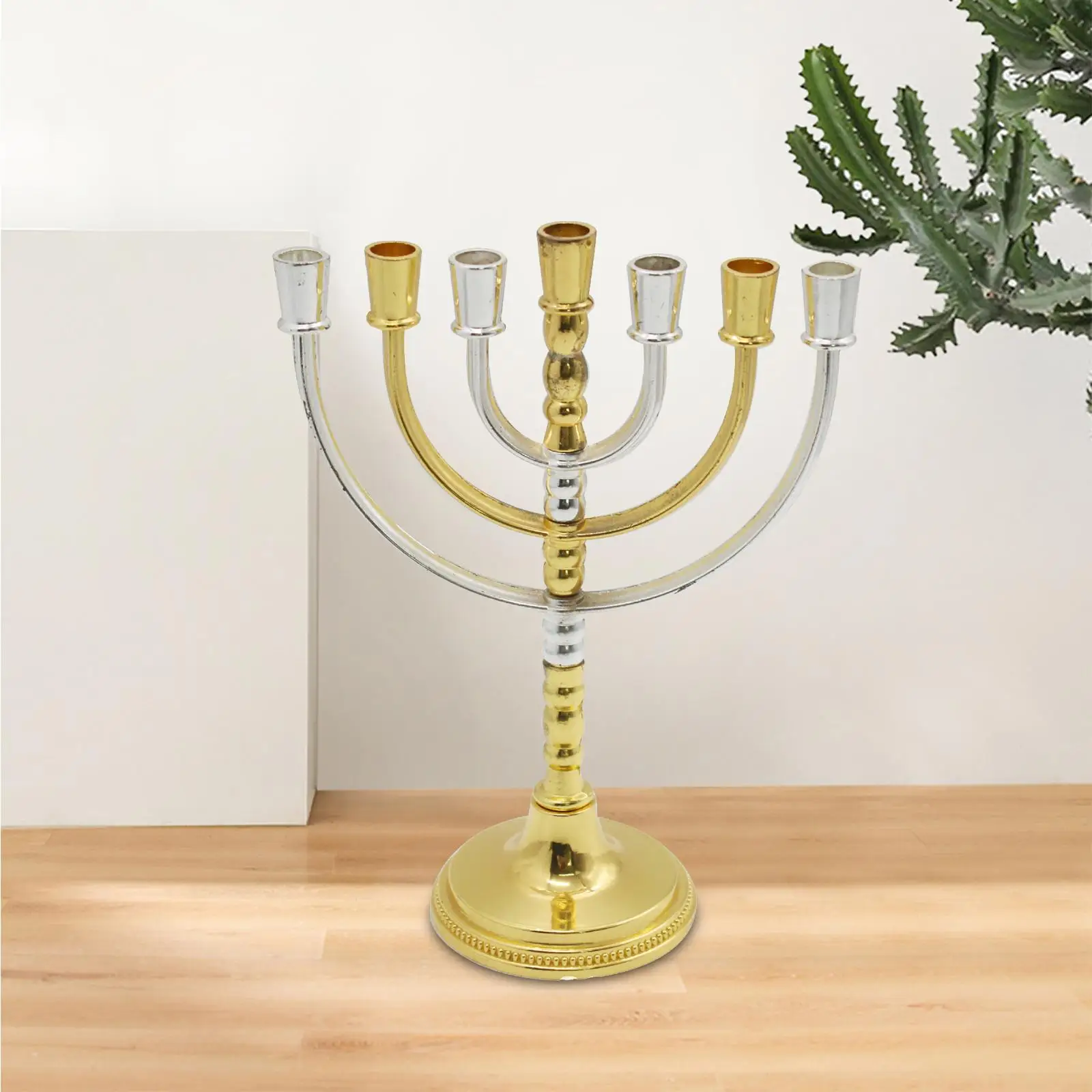 Hanukkah Menorah Israel Taper Candle Holders Antique Designed Candle Holder for Fireplace Festival Banquet Living Room Decor