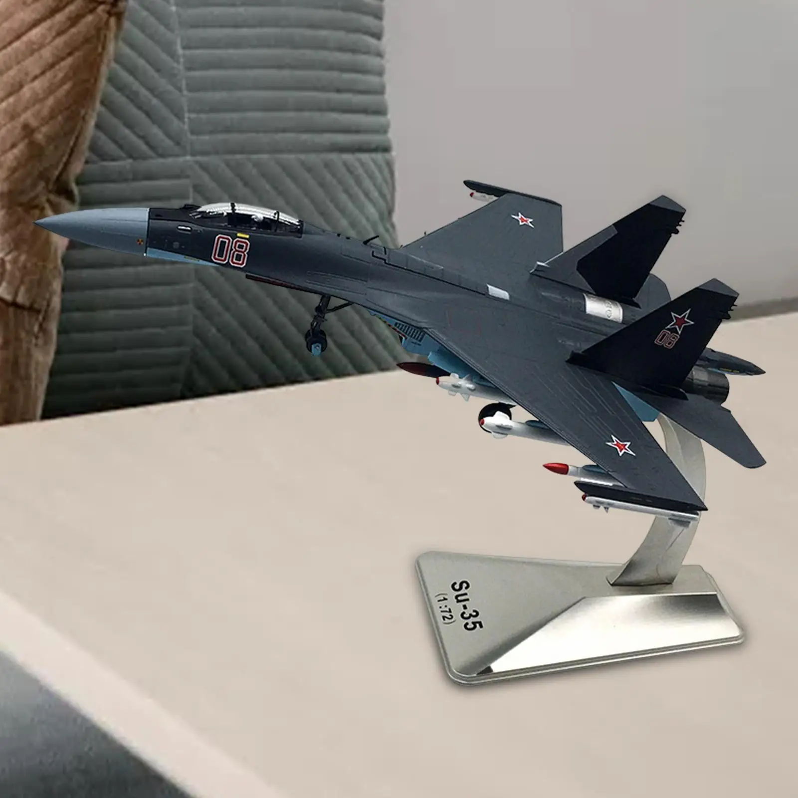 1:72 Scale  SU-35   Models Simulation  Toy Birthday Party Favors Office Decor Diecast Plane Model Kids 