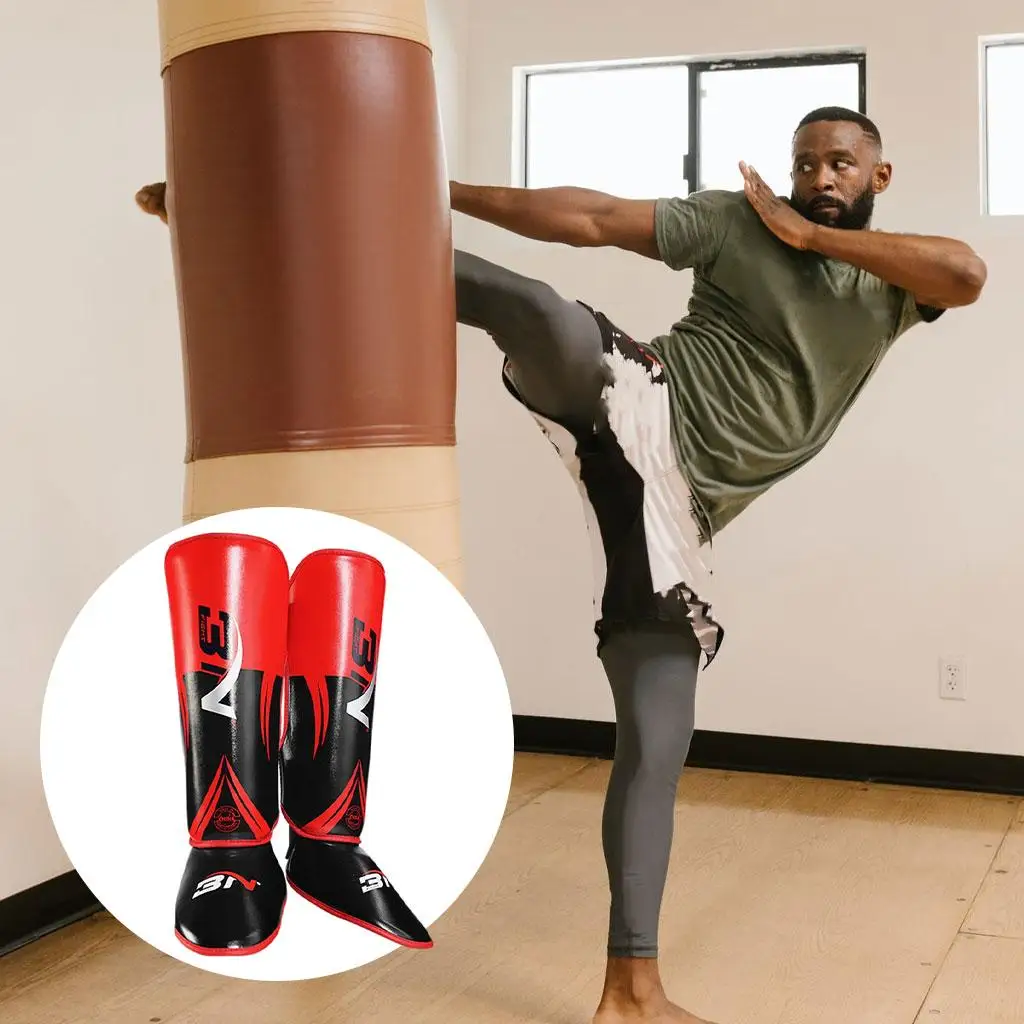 Shin Guards Boxing Kickboxing Muay Thai Taekwondo Training Protector Leg Shin