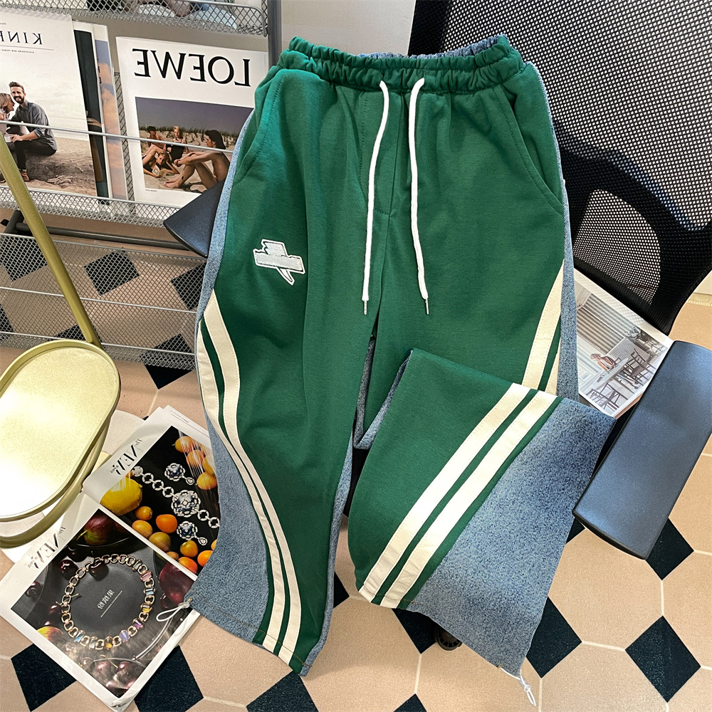 verde hip hop streetwear sweatpants simples joggers calças femininas harajuku macio solto perna larga calças de pista primavera