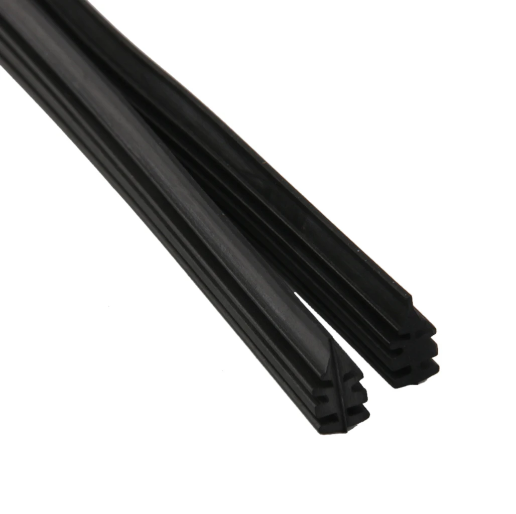 2Pack Auto Car Windscreen Bracketless Wiper  Refills Natural Rubber Strips 24 Inch 6mm for Vehicle Front Windshield